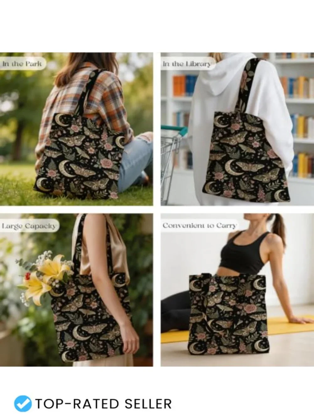 Aesthetic Tote Bag Funny Nature Lovers Gift Reusable Grocery Bags